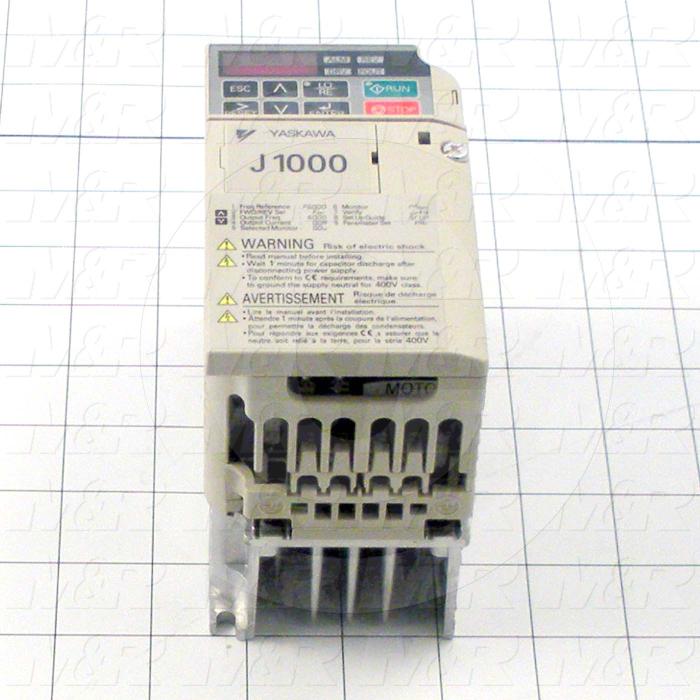 AC Drive, CIMR-J1000 Series, 0.37KW (1/2HP), 208-230VAC, 3 Phase
