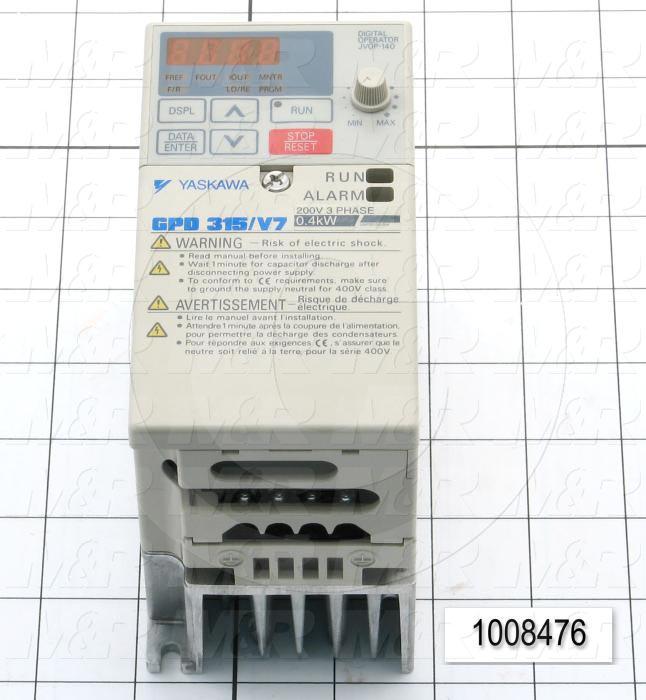 AC Drive, CIMR-V7 Series, 0.37KW (1/2HP), 240VAC, 3 Phase