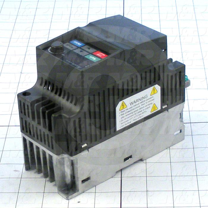 AC Drive, No PLC, VFD-E Series, 0.37KW (1/2HP), 208-230VAC, 1 Phase, 230VAC Output, 3 Phase