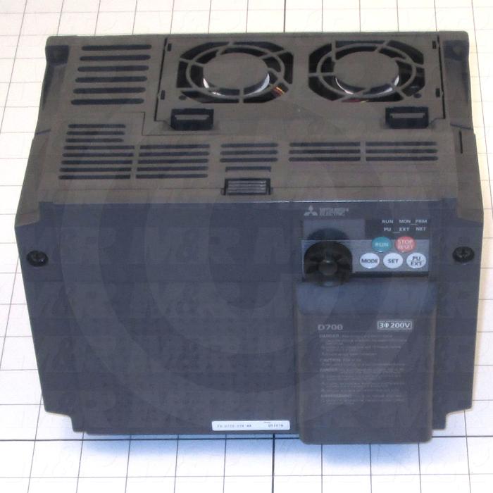 AC Drive, Speed Controller, D700 Series, 7.5HP, 200-240VAC, 3 Phase, 50/60Hz