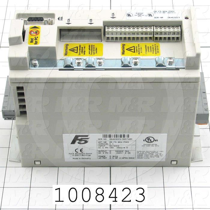 AC Drive, Vector Drive, FR-S510WE Series, 0.37KW (1/2HP), 1 Phase, 230VAC Output