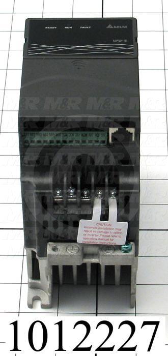 AC Drive, VFD-E Series, 0.37KW (1/2HP), 208-230VAC, 1 Phase, 230VAC Output