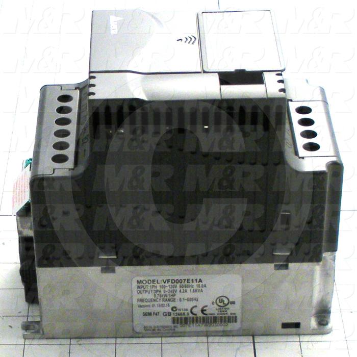 AC Drive, VFD-E Series, 0.75KW (1HP), 110VAC, 1 Phase, 230VAC Output, 3 Phase