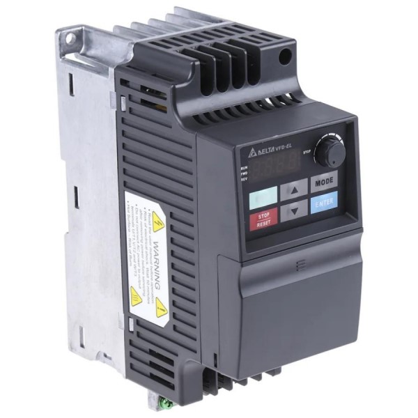 AC Drive, VFD, EL Series, 1HP, 200-240VAC, 1 Phase, 50/60Hz, 0-240VAC Output, 3 Phase