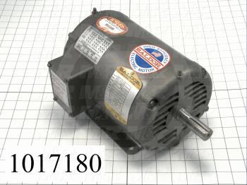AC Motor, 1.5HP, 145TC Frame, 1750 RPM, 230/460VAC, 3 Phase, 60Hz