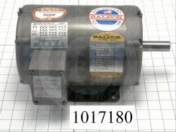 AC Motor, 1.5HP, 145TC Frame, 1750 RPM, 230/460VAC, 3 Phase, 60Hz