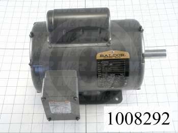 AC Motor, 1HP, 143T Frame, 1725 RPM, 115/208-230VAC, 1 Phase, 60Hz