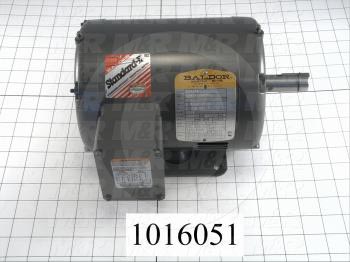 AC Motor, 1HP, 143T Frame, 1725 RPM, 208-230/460VAC, 3 Phase