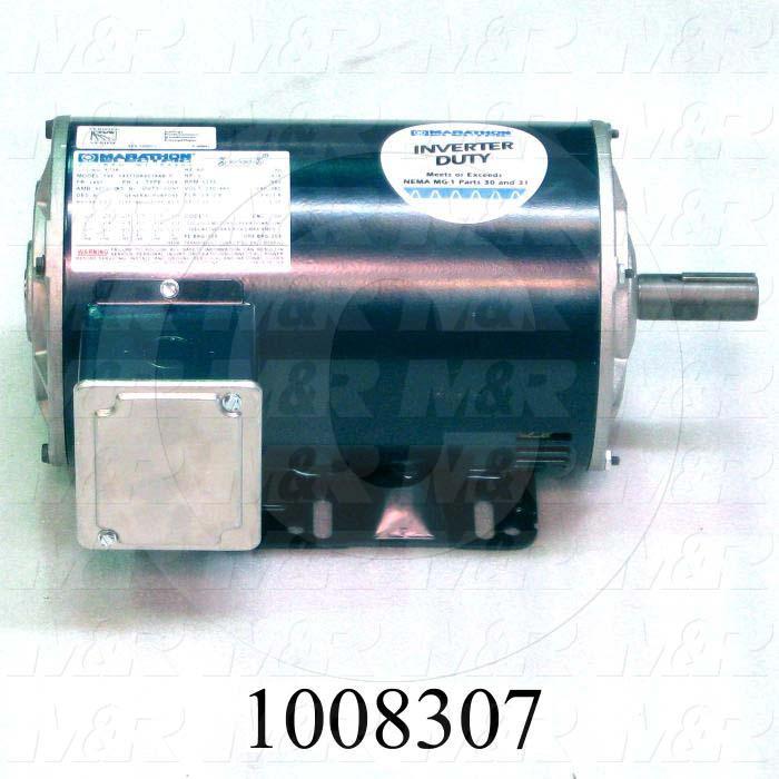 AC Motor, 1HP, 145T Frame, 965/1155 RPM, 190/380-230/460VAC, 3 Phase, 50/60Hz