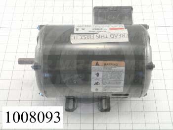 AC Motor, 1HP, 56 Frame, 3450 RPM, 208-230/460VAC, 3 Phase