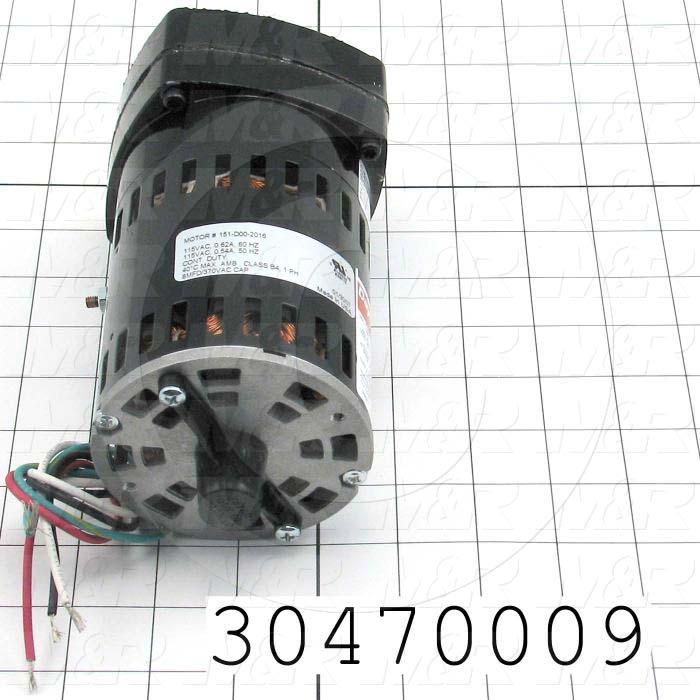 AC Motor, Parallel Shaft, 1/20HP, 95 RPM, 115VAC, 1 Phase, 50/60Hz, 0.30, None Junction Box, 1/2"X 1.00" Shaft