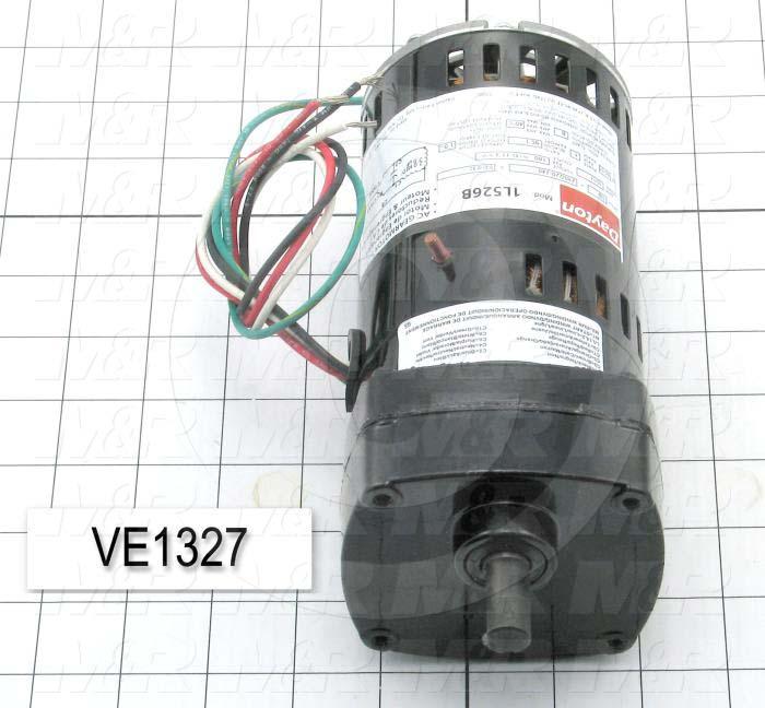 AC Motor, Parallel Shaft, 100 Inch Pounds, 17 RPM, 230VAC, 1 Phase, 50/60Hz, 0.30, 1/2"X 1.00" Shaft