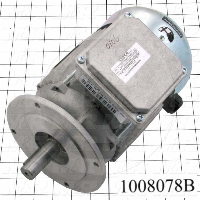 AC Motor, With Brake, 1.5HP, 208-230VAC, 3 Phase, 50/60Hz
