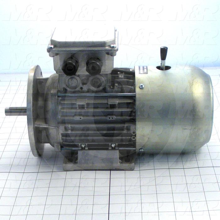 AC Motor, With Brake, 1HP, 208-230VAC, 3 Phase, 105VDC Brake Coil Voltage