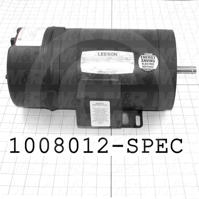 AC Motor, With Brake, 3/4HP, 208-230VAC, 3 Phase, 120/208V Brake Coil Voltage