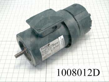 AC Motor, With Brake, 3/4HP, 56 Frame, 1800 RPM, 208-230/460VAC, 3 Phase, 60Hz