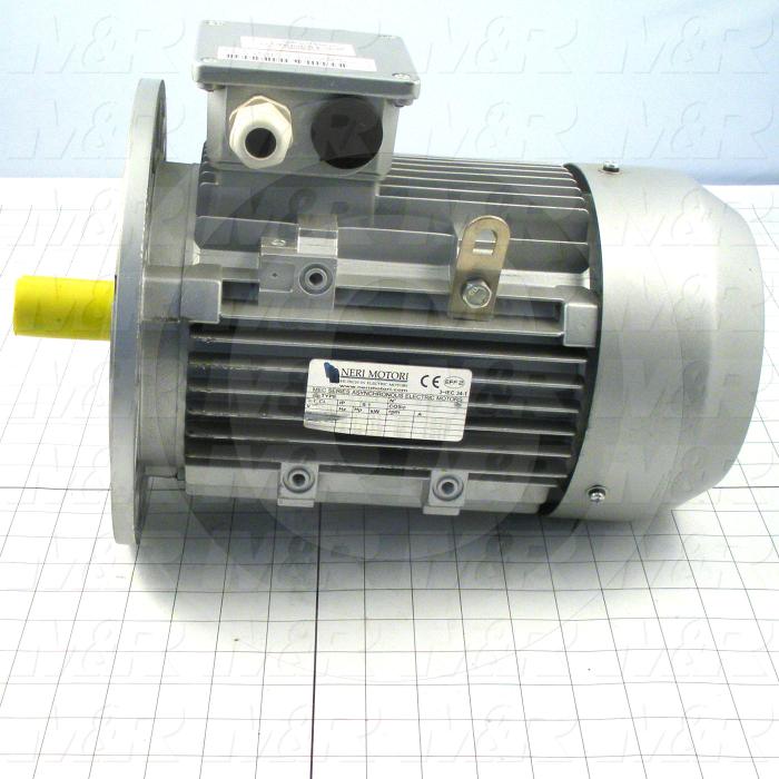 AC Motor, With DC Brake, 3HP, 1725 RPM, 230VAC, 3 Phase, 95VDC Brake Coil Voltage