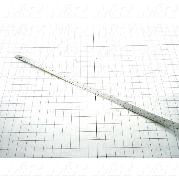 Adhesives & Seals, Lexan Ruler, 1" Width, 34" Long Adhesive On Back, Black On Silver Color