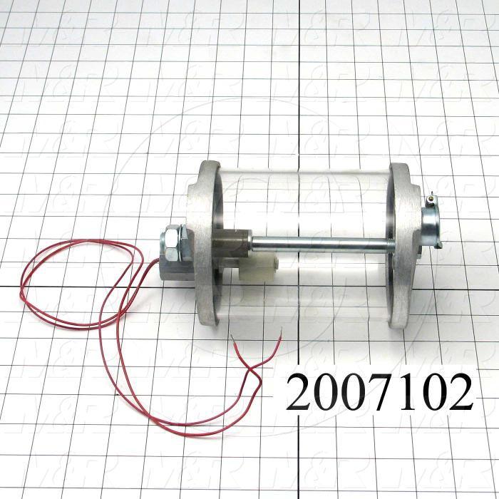 Adjustable-Flow Oil Reservoir, Height 7.75", Bowl Diameter 4.25", Capacity 1 Qt, Note : Round Acrylic; w/Level Switch; Normally Opened