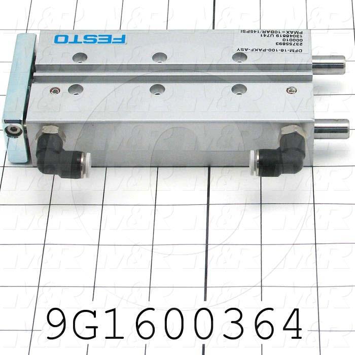 Air Cylinders, Double Rod Type, Double Acting Model, 16 mm Bore, 100 mm Stroke, With 2 x 533288