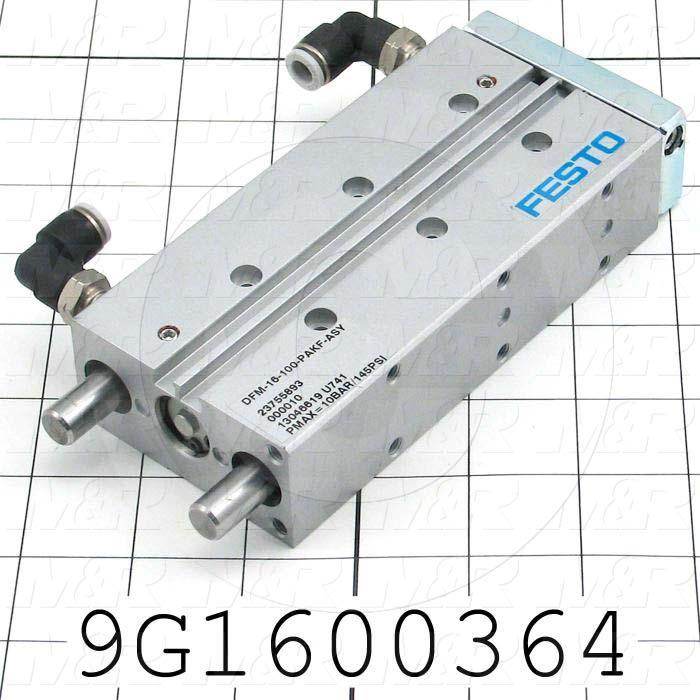 Air Cylinders, Double Rod Type, Double Acting Model, 16 mm Bore, 100 mm Stroke, With 2 x 533288