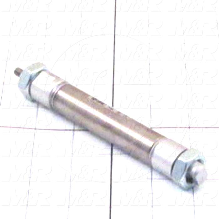 Air Cylinders, Double Rod Type, Standard NFPA, 1/4-28 UNF Rod Thread, Double Acting Model, 3/4" Bore, 2" Stroke, With Bumper Bumper