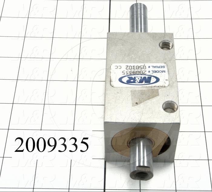 Air Cylinders, Double Rod Type, Standard NFPA, 3/8-24 UNF Rod Thread, Double Acting Model, 1 5/8" Bore, 2" Stroke, Carriage Lift Function