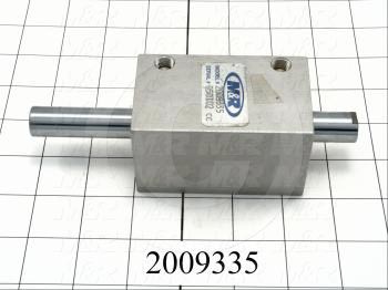 Air Cylinders, Double Rod Type, Standard NFPA, 3/8-24 UNF Rod Thread, Double Acting Model, 1 5/8" Bore, 2" Stroke, Carriage Lift Function