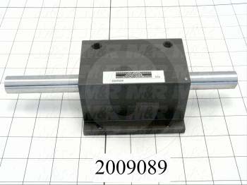 Air Cylinders, Double Rod Type, Standard NFPA, Double Acting Model, 2" Bore, 2" Stroke, Chopper Function