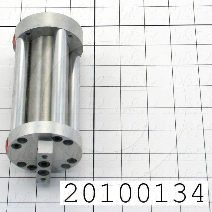 Air Cylinders, Dual Rod Type, Standard NFPA, 1/4-20 UNC Rod Thread, Double Acting Model, 1 1/2" Bore, 4" Stroke