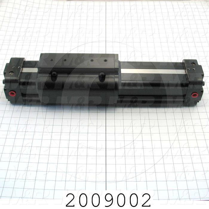 Air Cylinders, Rod Less Type, Double Acting Model, 63 mm Bore, 6" Stroke, Index Cylinder Function