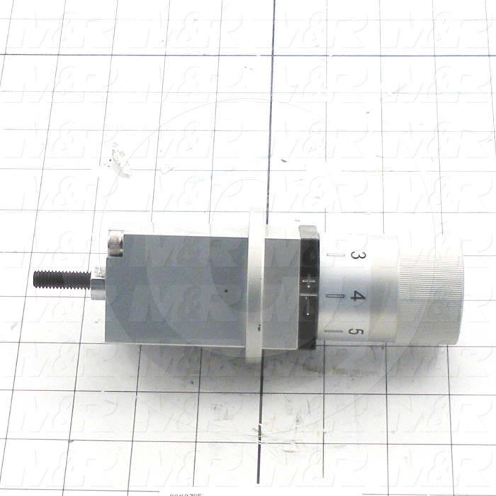 Air Cylinders, Rod Type, 5/16-18 Rod Thread, Double Acting With 8 Positions Adjustment Model, 1 1/4" Bore, 1" Stroke, Rubber Bumper, Screen Up/Down Function, With Fittings