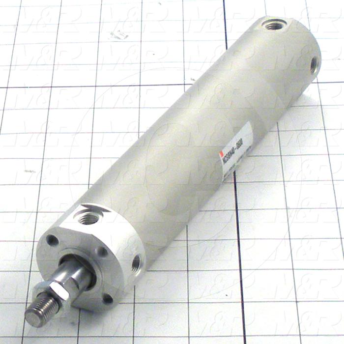 Air Cylinders, Rod Type, 7/16-20 UNF Rod Thread, Double Acting Model, 1 1/2" Bore, 6" Stroke, Urethane Bumper