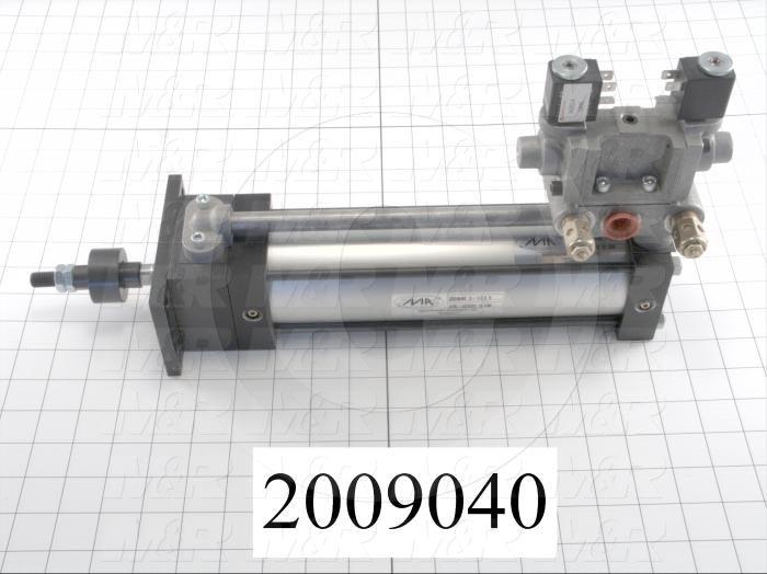 Air Cylinders, Rod Type, Double Acting Model, 2 1/2" Bore, 8" Stroke, Index Cylinder Function