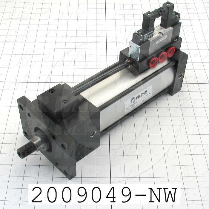 Air Cylinders, Rod Type, Double Acting Model, 3 1/4" Bore, 7" Stroke, Both Ends Cushion, Built In Flow Control, Index Cylinder Function, Built In Valve