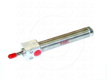 Air Cylinders, Rod Type, Standard NFPA, 1/2-20 UNF Rod Thread, Double Acting Model, 3/4" Bore, 3" Stroke, Both Ends Cushion