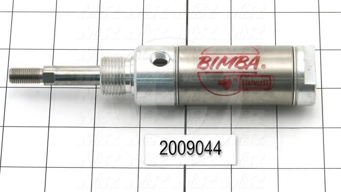 Air Cylinders, Rod Type, Standard NFPA, 10-32 UNF Rod Thread, Single Acting Model, 1 1/4" Bore, 1" Stroke, Both Ends Cushion