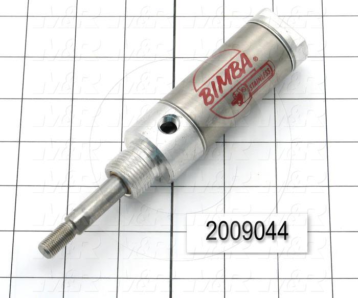 Air Cylinders, Rod Type, Standard NFPA, 10-32 UNF Rod Thread, Single Acting Model, 1 1/4" Bore, 1" Stroke, Both Ends Cushion