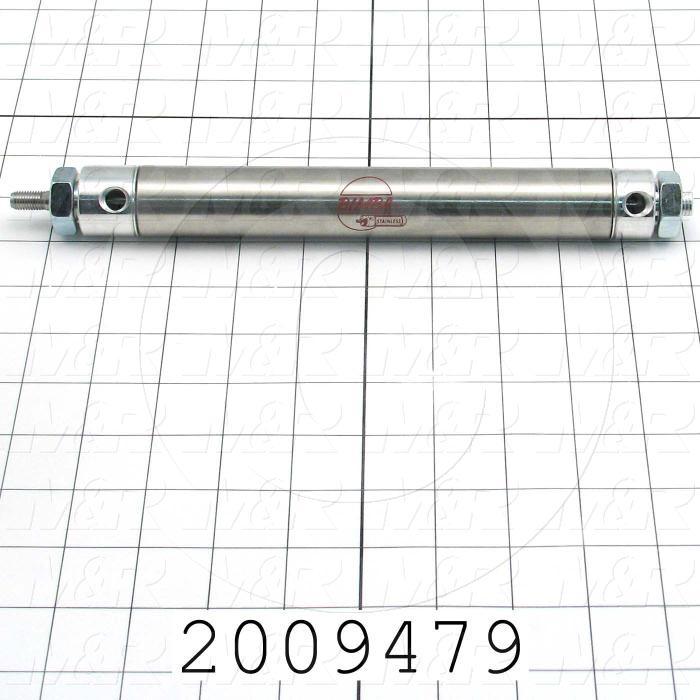 Air Cylinders, Rod Type, Standard NFPA, 5/16-24 UNF Rod Thread, Double Acting Model, 1 1/16" Bore, 6" Stroke, Both Ends Cushion