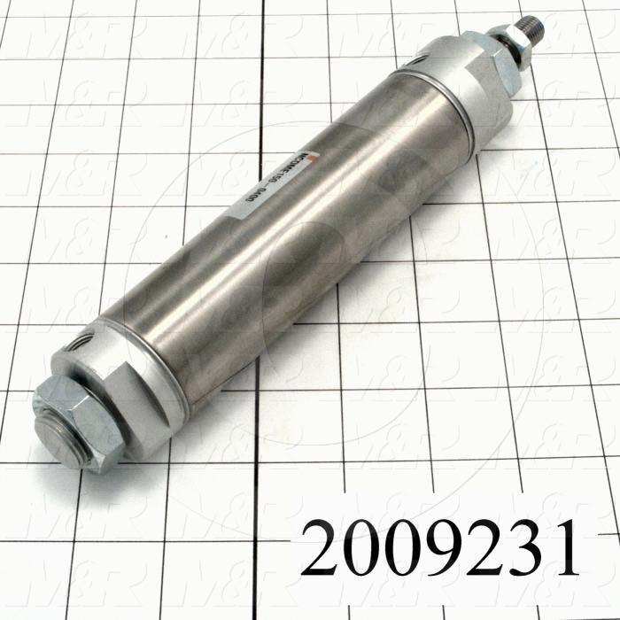Air Cylinders, Rod Type, Standard NFPA, 7/16-20 UNF Rod Thread, Double Acting Model, 1 1/2" Bore, 4" Stroke, Both Ends Cushion