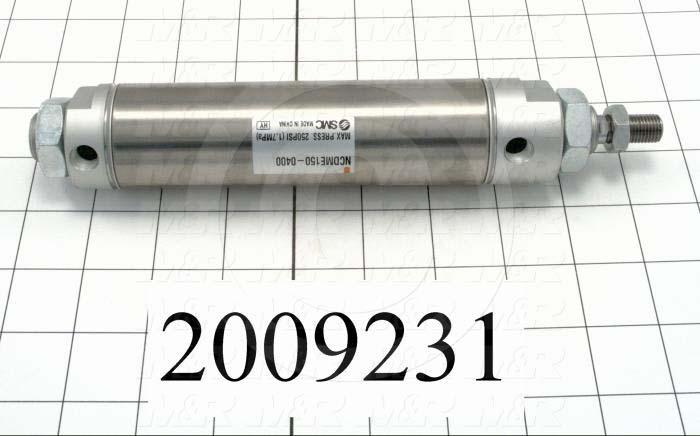 Air Cylinders, Rod Type, Standard NFPA, 7/16-20 UNF Rod Thread, Double Acting Model, 1 1/2" Bore, 4" Stroke, Both Ends Cushion