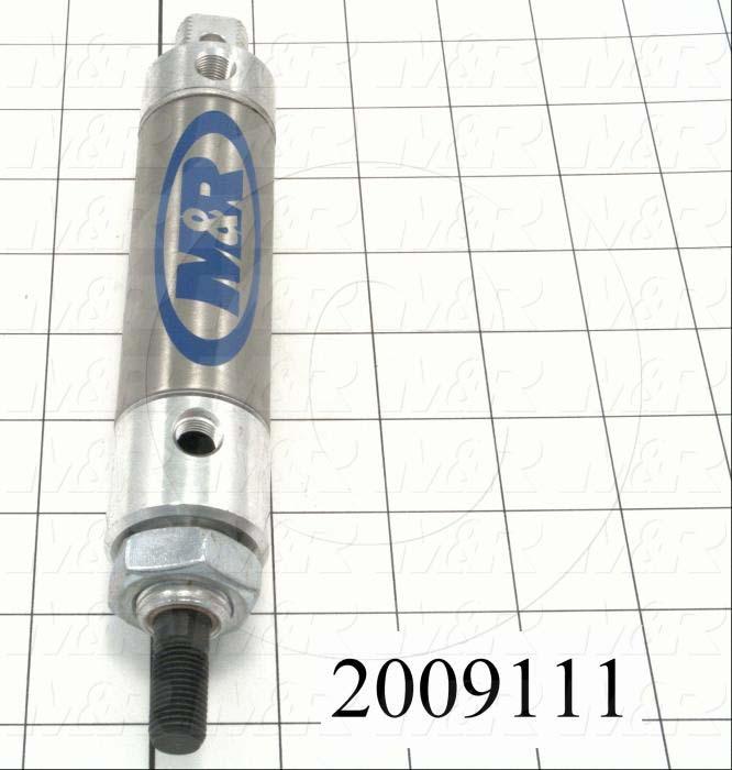 Air Cylinders, Rod Type, Standard NFPA, 7/16-20 UNF Rod Thread, Double Acting Model, 1 1/4" Bore, 2" Stroke, Both Ends Cushion