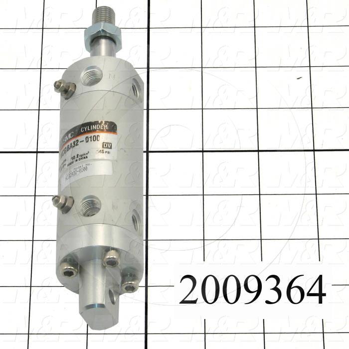 Air Cylinders, Rod Type, Standard NFPA, 7/16-20 UNF Rod Thread, Double Acting Model, 32 mm Bore, 1" Stroke, Both Ends Cushion