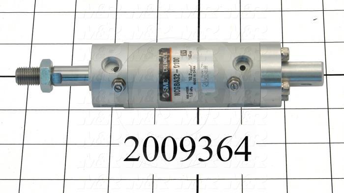 Air Cylinders, Rod Type, Standard NFPA, 7/16-20 UNF Rod Thread, Double Acting Model, 32 mm Bore, 1" Stroke, Both Ends Cushion