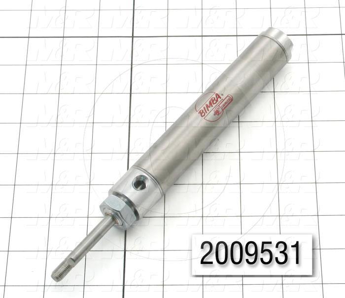 Air Cylinders, Rod Type, Standard NFPA, Double Acting Model, 1 1/16" Bore, 4" Stroke, Rubber Bumper