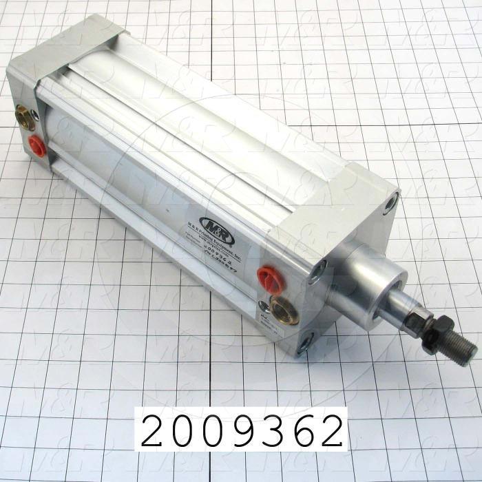 Air Cylinders, Rod Type, Standard NFPA, Double Acting Model, 100 mm Bore, 8" Stroke, Both Ends Cushion, Index Function