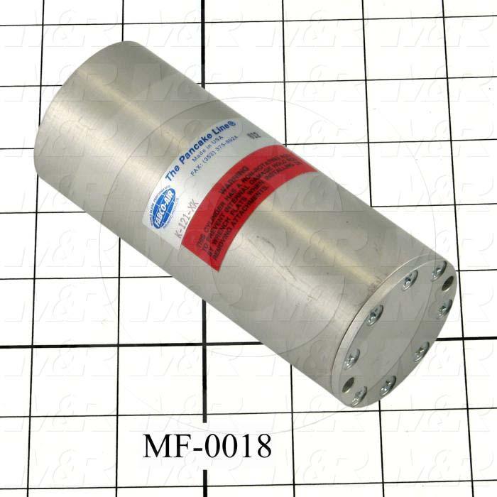 Air Cylinders, Single Rod Non-Rotating Type, 5/16-24 UNF Rod Thread, Double Acting Model, 1 1/8" Bore, 4" Stroke, Second Fold Function