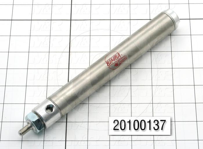 Air Cylinders, Single Rod Non-Rotating Type, Standard NFPA, 5/16-24 UNF Rod Thread, 1 1/16" Bore, 6" Stroke