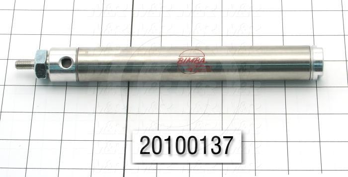 Air Cylinders, Single Rod Non-Rotating Type, Standard NFPA, 5/16-24 UNF Rod Thread, 1 1/16" Bore, 6" Stroke