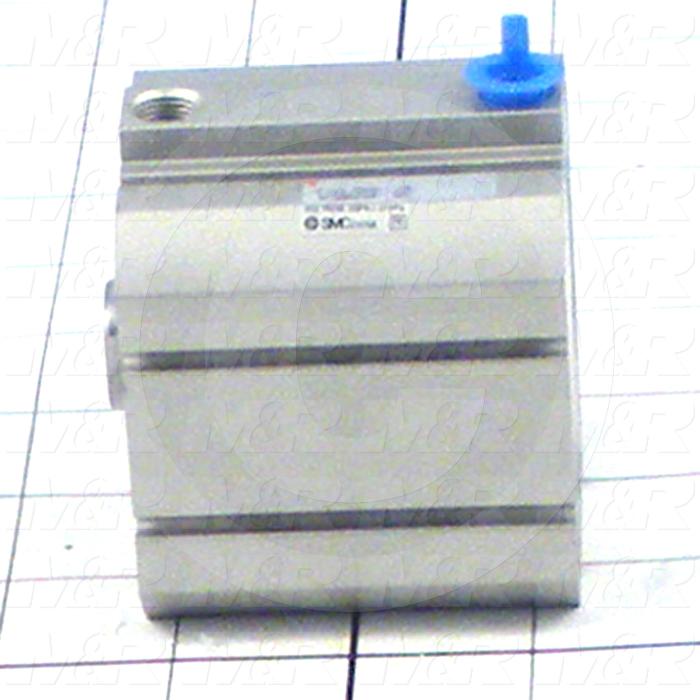 Air Cylinders, Single Rod Type, 1/2-20 UNF Rod Thread, Double Acting Model, 2" Bore, 1 1/2" Stroke, Rubber Bumper